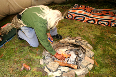 Our Indian guide demonstrated some ancient techniques during the Aboriginal Wilderness Tour.